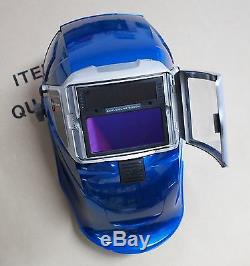 NEW SERVORE Flip Up BLUE Auto Lift Auto Darkening Welding Helmet Shade #9-13