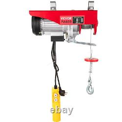 1320Lbs Electric Hoist Winch Lifting Engine Crane Steel Ceiling Pulley Brackets