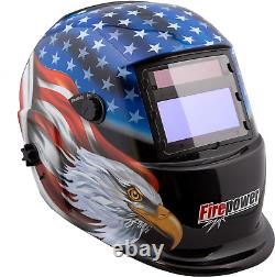 1441-0087 Auto-Darkening Welding Helmet Stars/Stripes Design, Four Arc Sensors