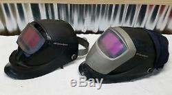 2 3M Speedglas 9002X Auto-Darkening Welding Helmet with 2 Adflo Fresh Air Units