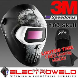3M Speedglas 100V SKULL Welding Helmet Graphic Automatic Auto Darkening Mig Tig
