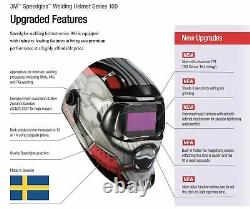 3M Speedglas 100V SKULL Welding Helmet Graphic Automatic Auto Darkening Mig Tig