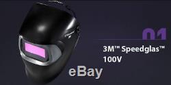 3M Speedglas Black Welding Soldering Helmet 100 Auto Darkening Filter 100V A r