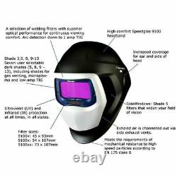 3M Speedglas Welding Helmet 9100V Auto-Darkening Filter Shades 5 8-13 3 Sensors