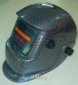ACF Auto Darkening Welding Helmet Mask Grinding ANSI Tig Mig Arc Carbon Fiber#%