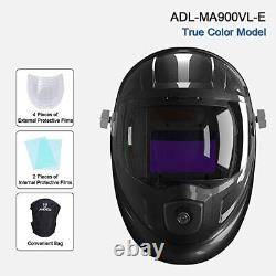 Auto Darkening SIDE VIEW Welder Helmet With Light Large Viewing Welding Helmet
