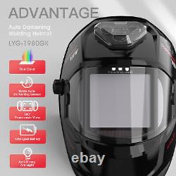 Auto Darkening Welding Helmet, Large Viewing True Color 6 Arc Sensor Welder Mask