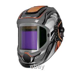 Auto Darkening Welding Helmet Panoramic 180° Large View True Color Solar Powered