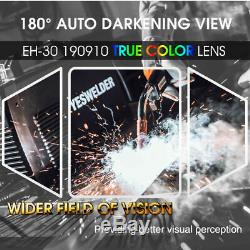 Auto Darkening Welding Helmet True Color Panoramic 180 View 1/1/1/1 Welder Hood