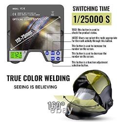 Auto Darkening Welding Helmet with Large 180° Panoramic Viewing Screen, Side V