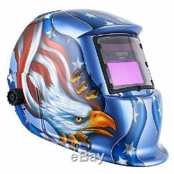DEKO Solar Powered Welding Helmet Auto Darkening Hood W Adjustable Shade Range