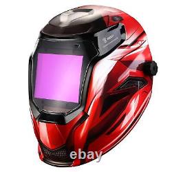 DEKOPRO Solar Powered Welding Helmet Auto Darkening Professional Hood with Wi