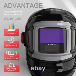 Flip Up Design Auto Darken Welding Helmet with Digital lens Battery Rechargeable