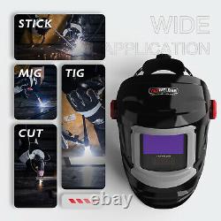 Flip Up Design Auto Darken Welding Helmet with Side View, True Color Welder Mask