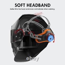 Flip Up Design Auto Darkening Welding Helmet Side View True Color 4 Arc Sensor