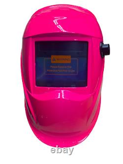 Hydro Dipped Custom Welding Helmet AUTO DARK WHAM10 Series Hot Pink Glitter