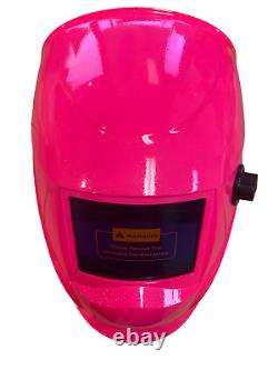 Hydro Dipped Custom Welding Helmet AUTO DARK WHAM10 Series Hot Pink Glitter