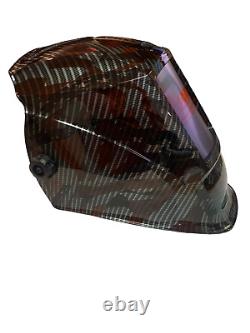 Hydro Dipped Welding Helmet AUTO DARK WHAM30 Carbon Fiber American Flags