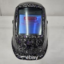 Hydro Dipped Welding Helmet AUTO DARK WHAM30 FORGED PURPLE CARBON FIBER NEW