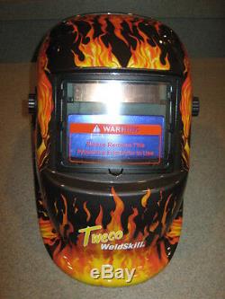 ITEM 617-Tweco Auto Darkening Welding Helmet Flaming Skull Model