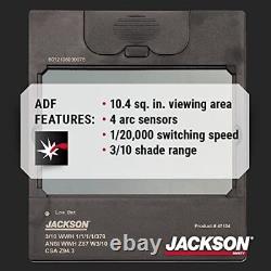 Jackson Safety Premium Auto Darkening Welding Helmet 3/10 Shade Range, 1/1/1/1