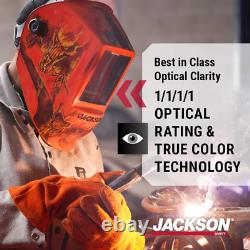 Jackson Safety Premium Auto Darkening Welding Helmet 3/5-13 Shade Range, 1/1/1/1