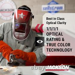 Jackson Safety Premium Auto Darkening Welding Helmet 4/5-13 Shade Range, 1/1/