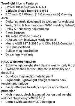 Jackson TrueSight W70HLX Auto-Darkening Welding Helmet- ACE of SPADES 30317