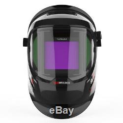 Large View True Color Auto Darkening Welding Helmet/ Mask/ Hood Weld Cut Grind