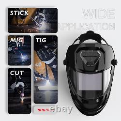 Large View True Color Auto Darkening Welding Helmet, Panoramic View Welder Mask