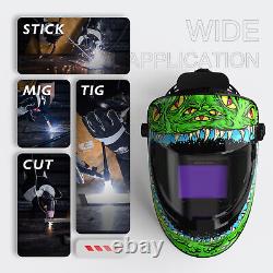 Large View True Color Auto Darkening with side view Welding Helmet TIG MIG ARC