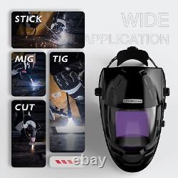 Large Viewing Screen True Color Solar Power Auto Darkening Welding Helmet, He