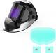Large Viewing True Color Solar Powered Auto Darkening Welding Helmet with Side V