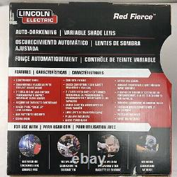 Lincoln Auto-Darkening 7-13 Variable Shade Welding Helmet K3063-1 Red Fierce