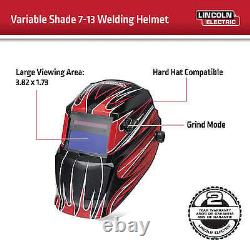 Lincoln Electric Auto-Darkening Variable Shade Welding Helmet with Grind Mode
