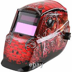 Lincoln Electric Auto-Darkening Welding Helmet with Grind Mode- Red Grunge