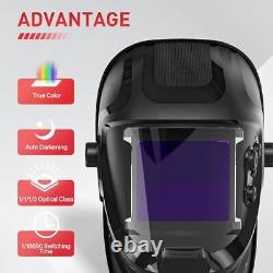 MAYSENT Large Viewing Welding Helmet with Auto Darkening Lens 3.93X3.66 Tru
