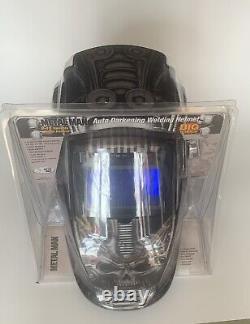 METAL MAN Welding Helmet Gray Skull Shade Auto Darkening Adjustable Headgear, NEW