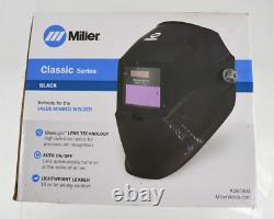 MILLER Black Classic Auto Darkening Welding Helmet withClearlight Lens 287803