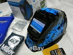 Miller 282001 Digital Performance Welding Helmet with ClearLight Lens Blue Rage