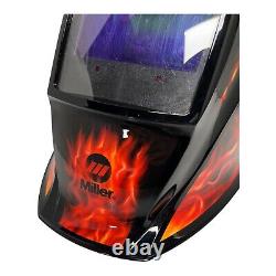 Miller Auto-Darkening Welding Helmet 429-13 PREOWNED 1/3/1 EN379 WORKS FLAMES
