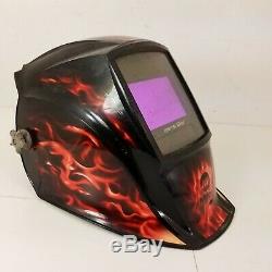 Miller Digital Elite Auto Darkening Welding Helmet Black with Flames