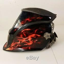 Miller Digital Elite Auto Darkening Welding Helmet Black with Flames