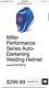 Miller performance series auto darkening adjustable shade, sensitivity, delay