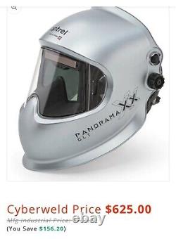 Optrel Panoramaxx CLT Silver Crystal Welding Helmet 1010.201 Pre-owned Plus More