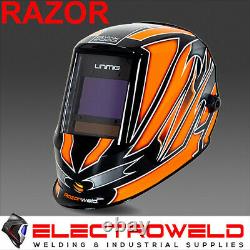 Razor Automatic Welding Helmet Unimig True Colour Digital Lens Razorweld Umrwwh