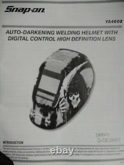Snap On Auto Darkening Welding Helmet Digital Control High Definition Lens