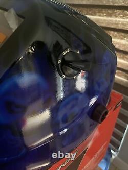 Snap-On YA4610 Auto Darkening Welding Helmet Blue Skulls external shade control