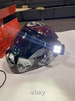 Snap-on Tools NEW Auto-Darkening Welding Helmet with Light WELDIGNSKULL
