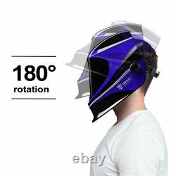 Solar Powered Welding Helmet Auto Darkening Professional Hood with Wide Lens
